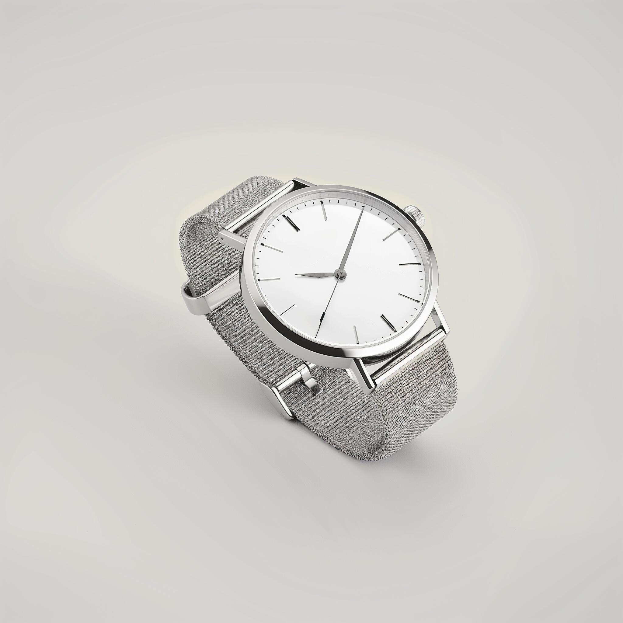 Three-Hand Stainless Steel Watch